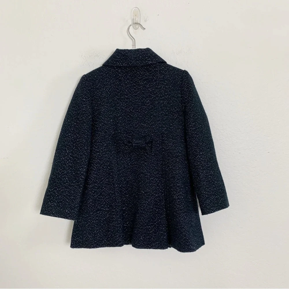 Cherokee Girls Black Silver Metallic Dressy Coat Size 4T Holiday
